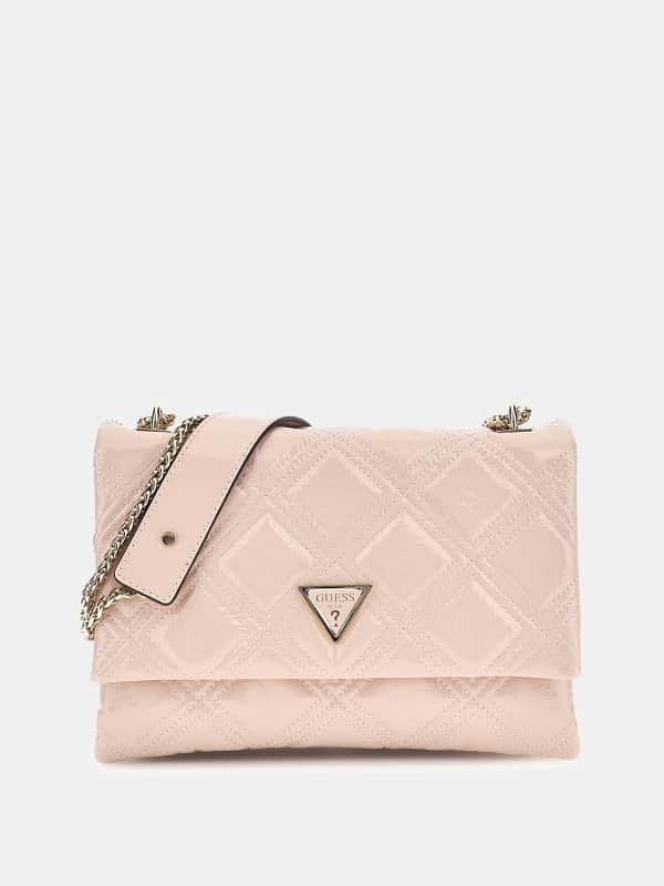 Сумочка GUESS Deesa Patent Crossbody Рожевий | HWTG9224210