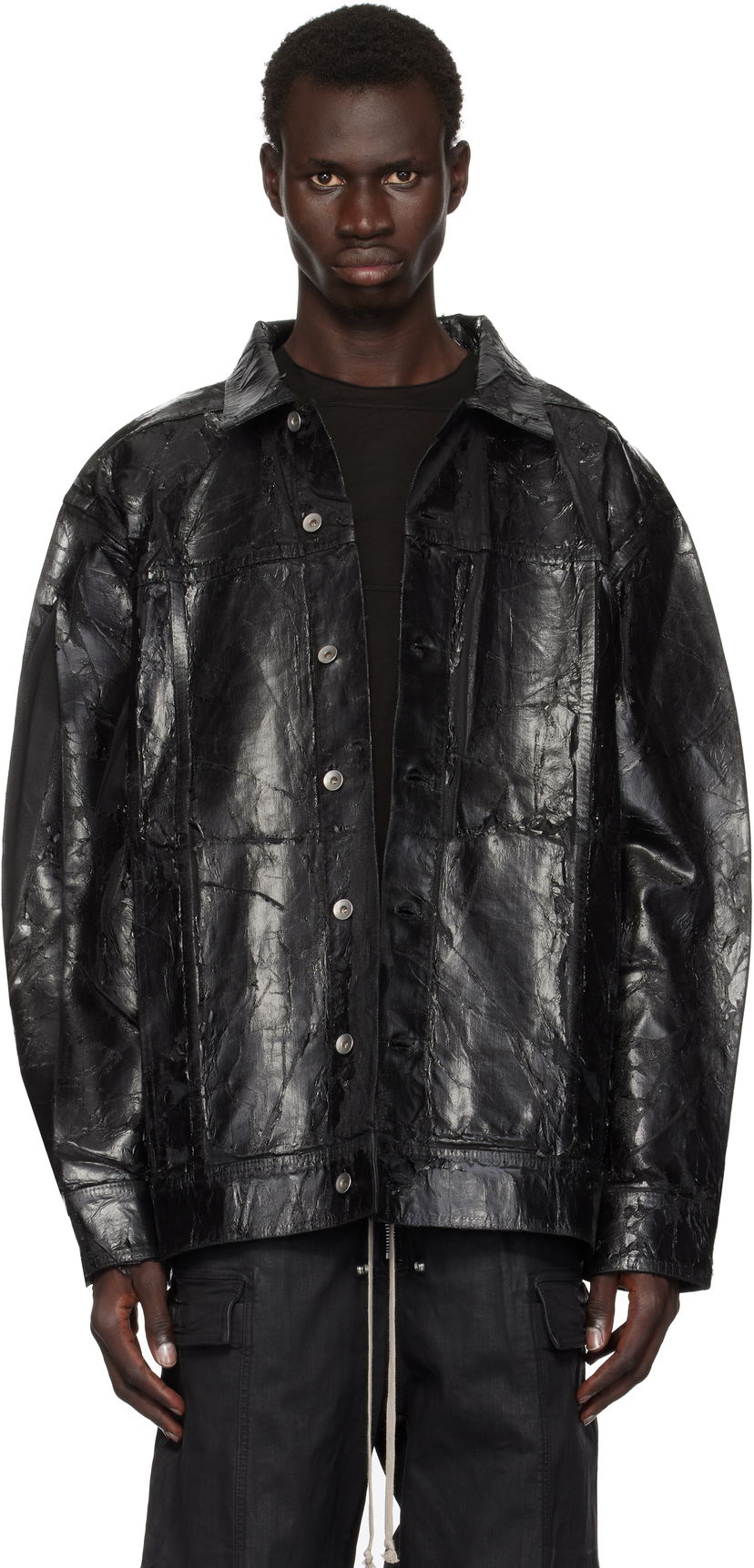 Куртка Rick Owens Jumbo Worker Denim Jacket чорний | DU02D2761 BMC