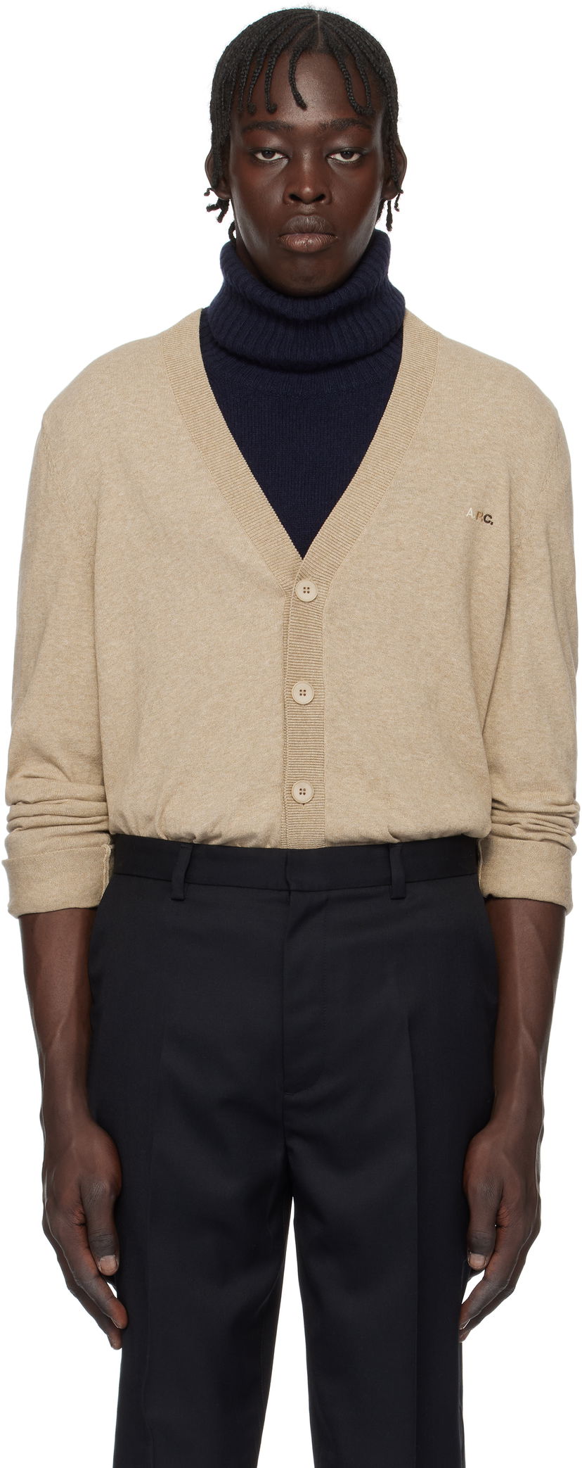 Cветр A.P.C. Cardigan бежевий | COEZJ-H22315