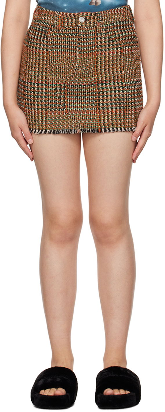 Спідниця Stella McCartney Stella McCartney Check Miniskirt Коричневий | 6300593CJ301