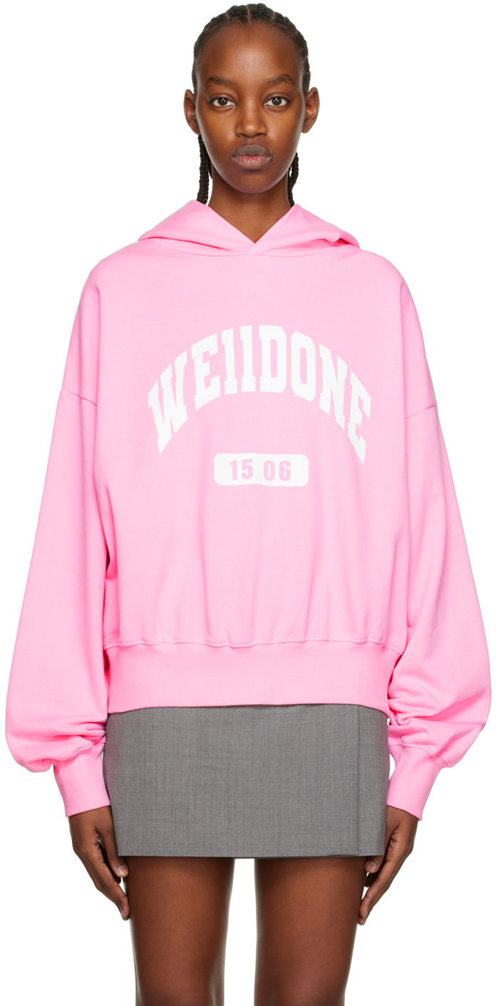 Світшоти We11done We11done Old School Campus Hoodie Рожевий | WD-TH3-22-807-U-PK