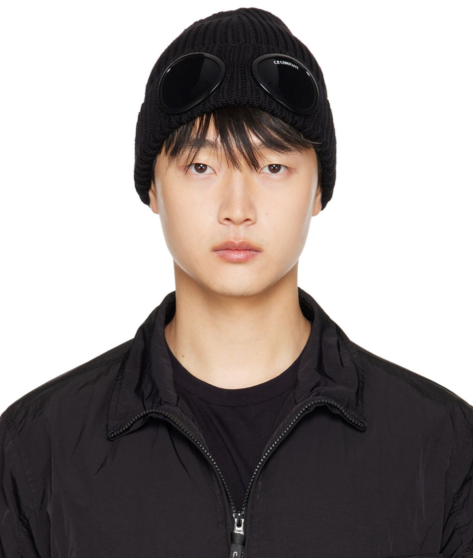 Шапка C.P. Company Merino Wool Goggle Beanie чорний | 13CMAC122A-005509A, 0