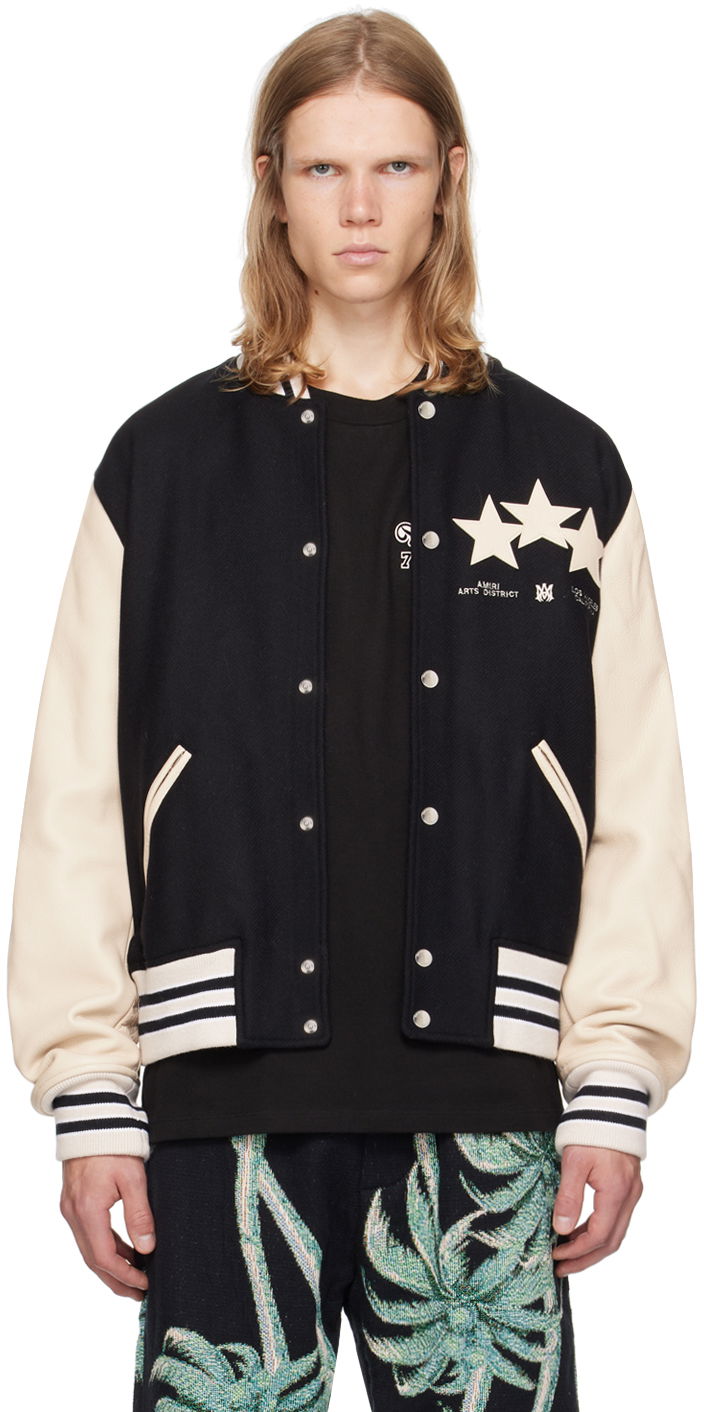Куртка бомбер AMIRI Stars Bomber Jacket чорний | AMOUBB1004