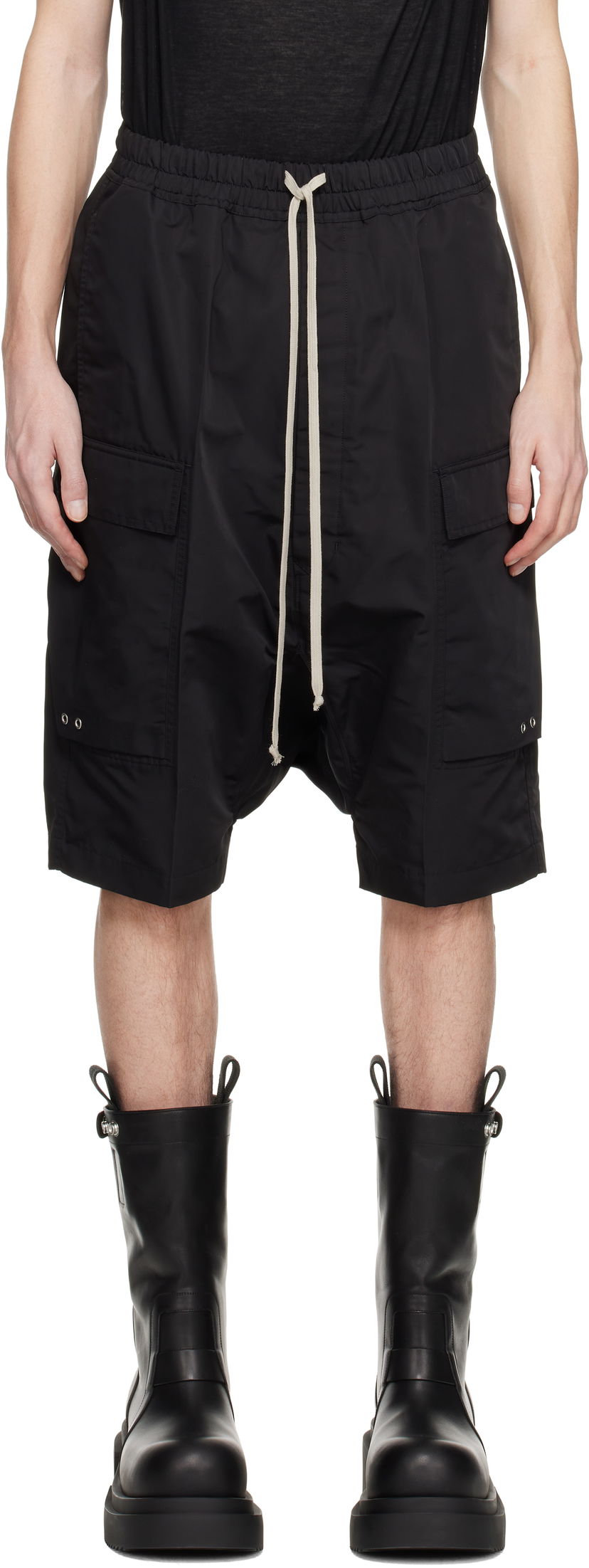 Шорти Rick Owens Rick Owens Hollywood Cargo Pods Shorts чорний | RU01E5389 FT