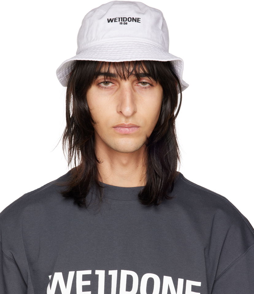 Капелюх We11done Logo Bucket Hat білий | WD-AH3-22-420-U-WH