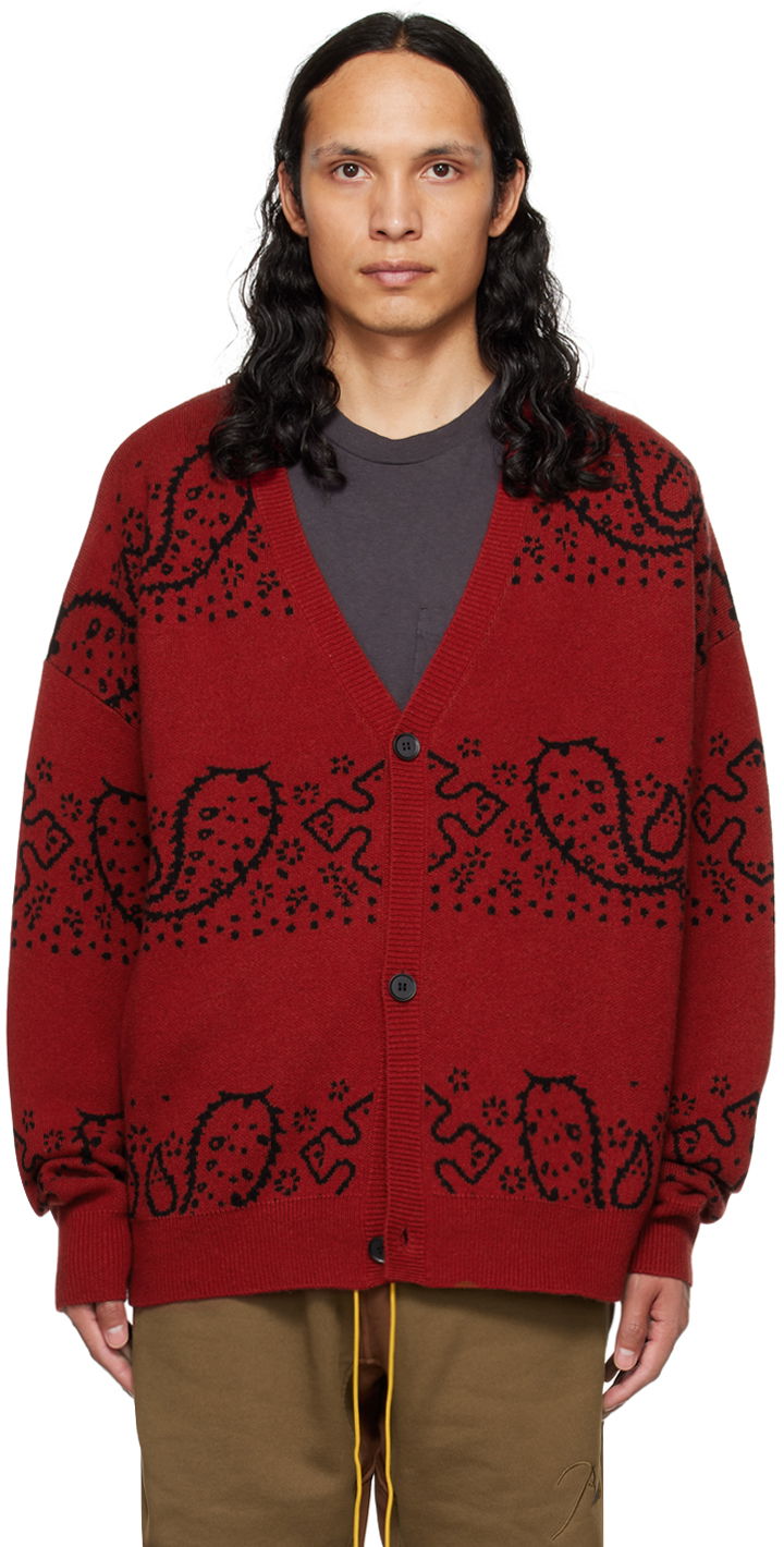 Cветр Rhude Rhude Bandana Cardigan Червоний | RHFW22GA10173109