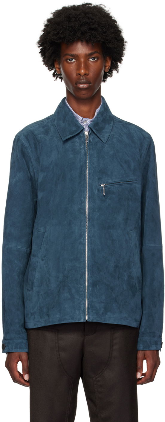 Куртка Paul Smith PS Paul Smith Zip Suede Jacket Синій | M2R-022ZL-N21985-76