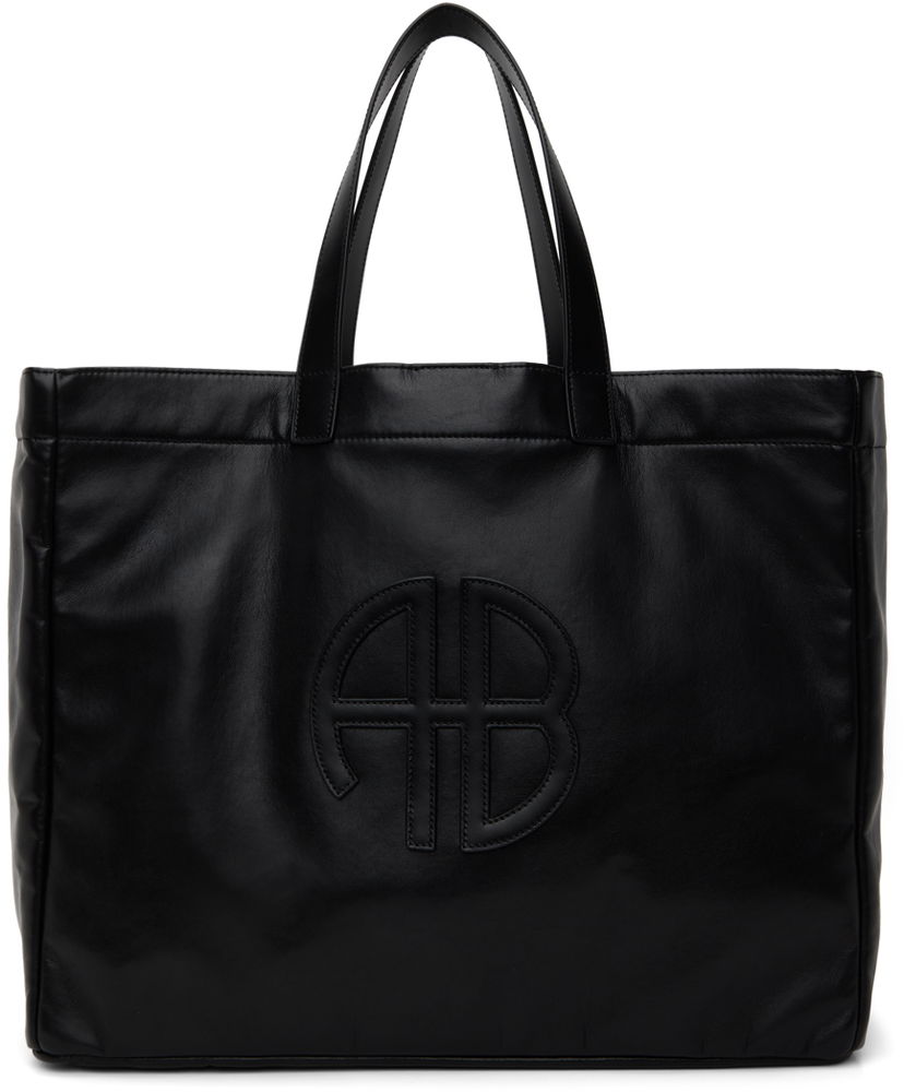 сумка-тоут Anine Bing Large Leather Tote Bag чорний | A-13-2148-005