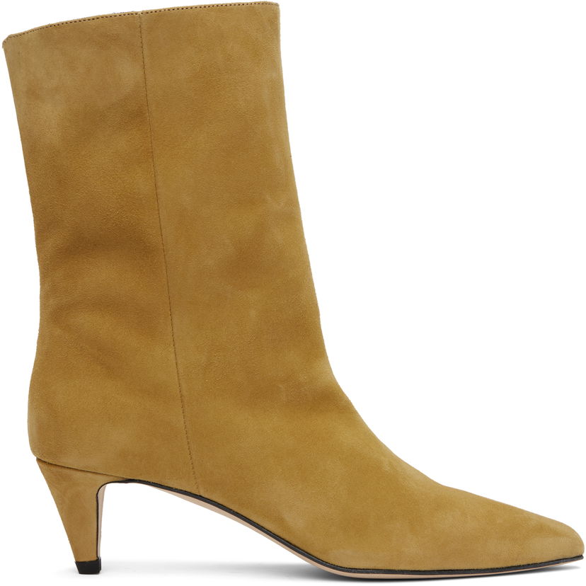 плаття BY FAR BY FAR Lysander Suede Leather Boots Жовтий | MWFBO068KL007BR052PL