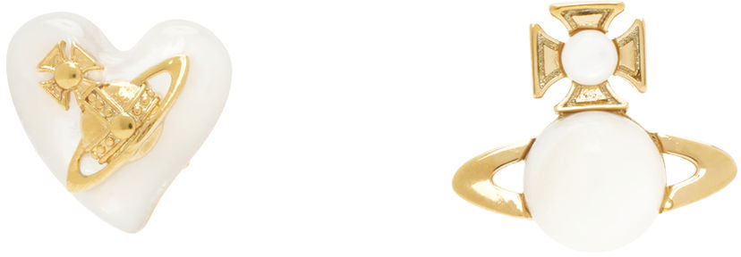 Сережки Vivienne Westwood Gold-tone & Faux Pearl Earrings Металік | 62010343-02R273-IM