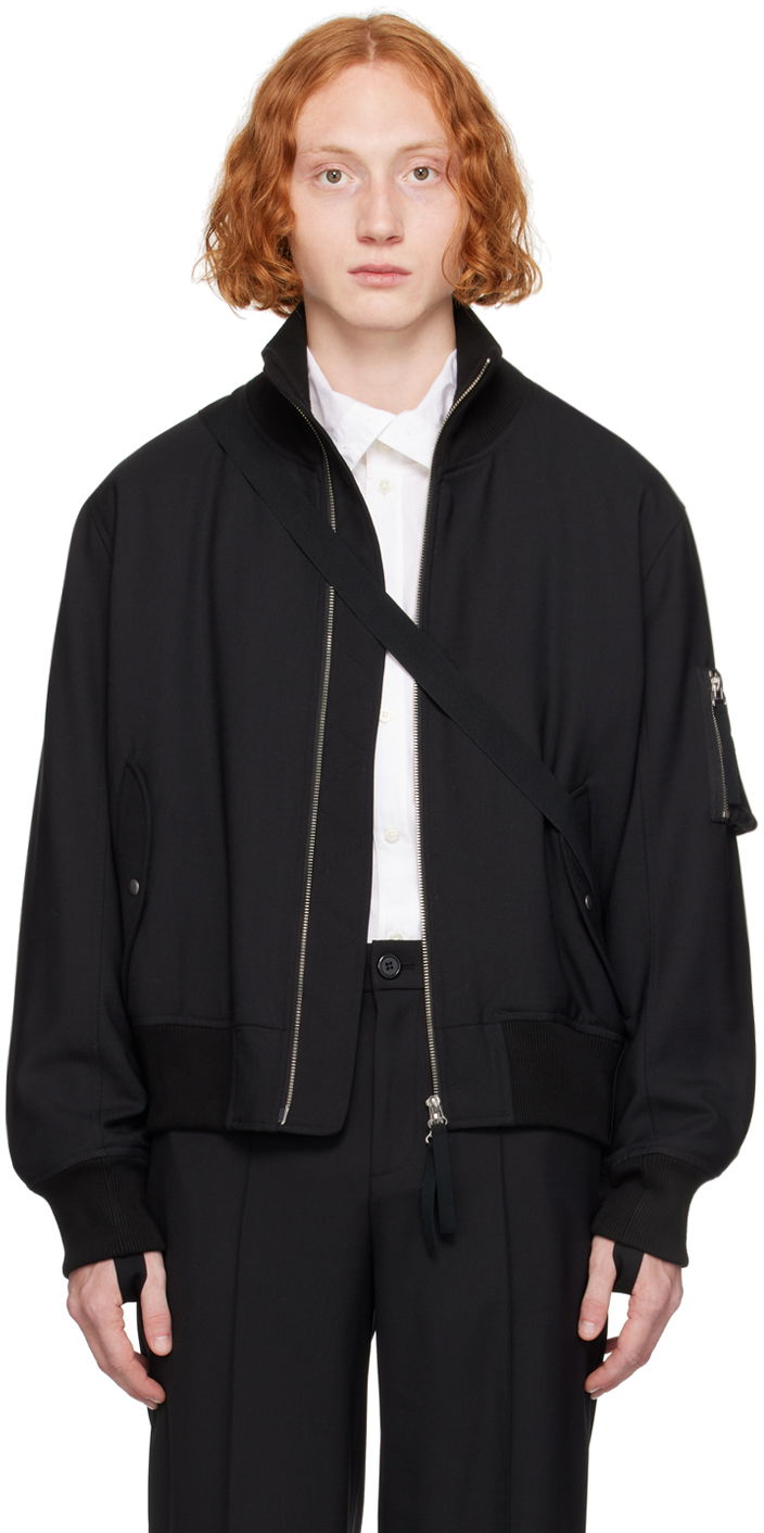 Куртка бомбер Helmut Lang Seatbelt Bomber Jacket чорний | O02HM102