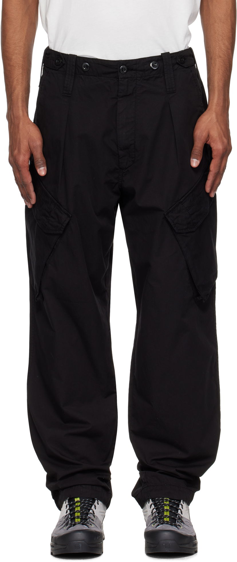 Штани карго C.P. Company C.P. Company Loose Cargo Gabardine Pants чорний | 18CMPA286A-110340O