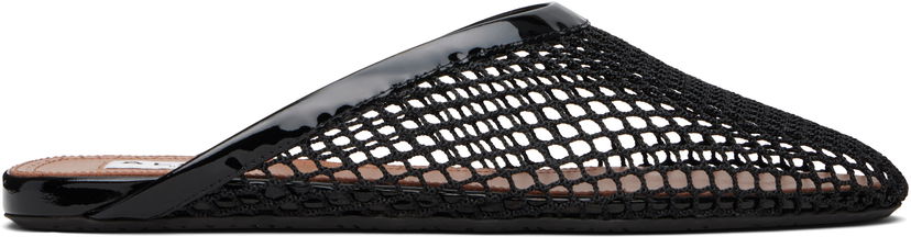 Одяг Alaïa ALAÏA Fishnet Flat Mules чорний | AA3M081TK007