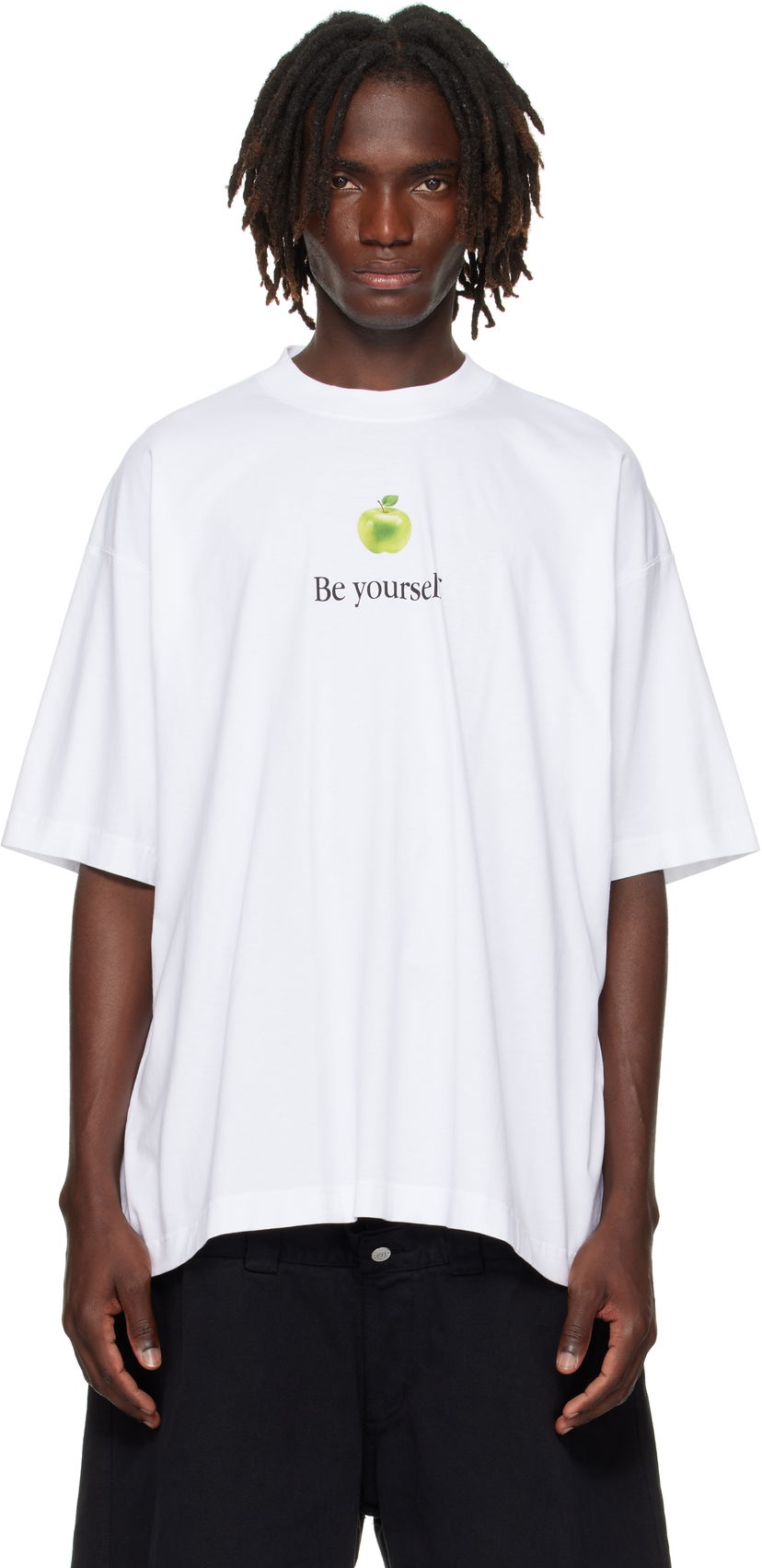Футболка VETEMENTS Vetements 'Be Yourself' Oversized T-Shirt білий | UH76TR350W