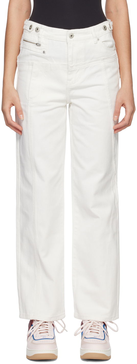 Джинси Feng Chen Wang Feng Chen Wang Deconstructed Jeans білий | FUS15TR12