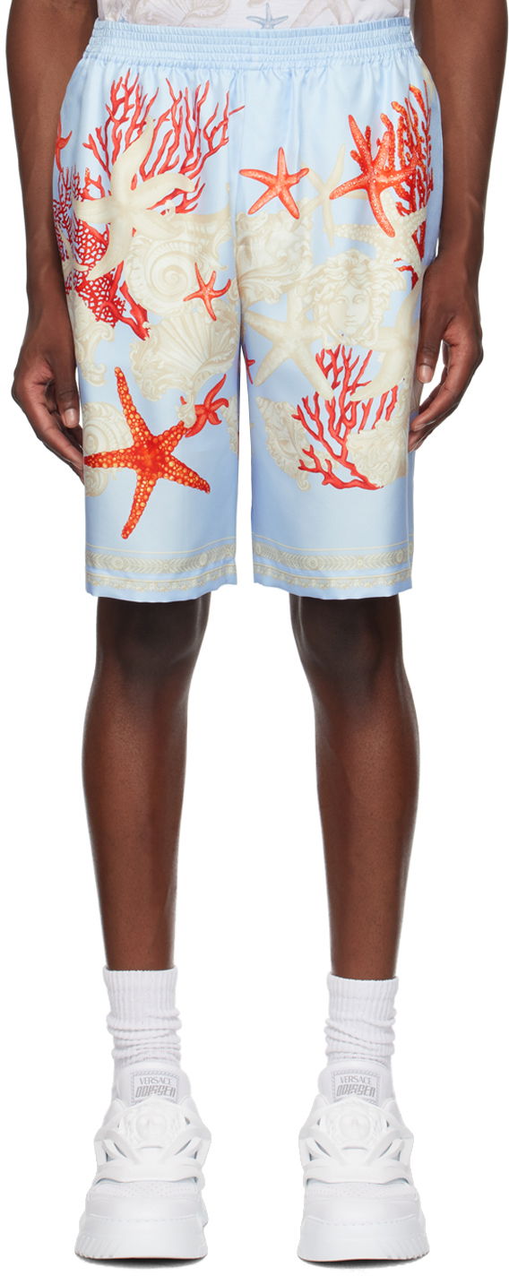 Шорти Versace Blue Barocco Sea Shorts Бірюзовий | 1002476_1A11093