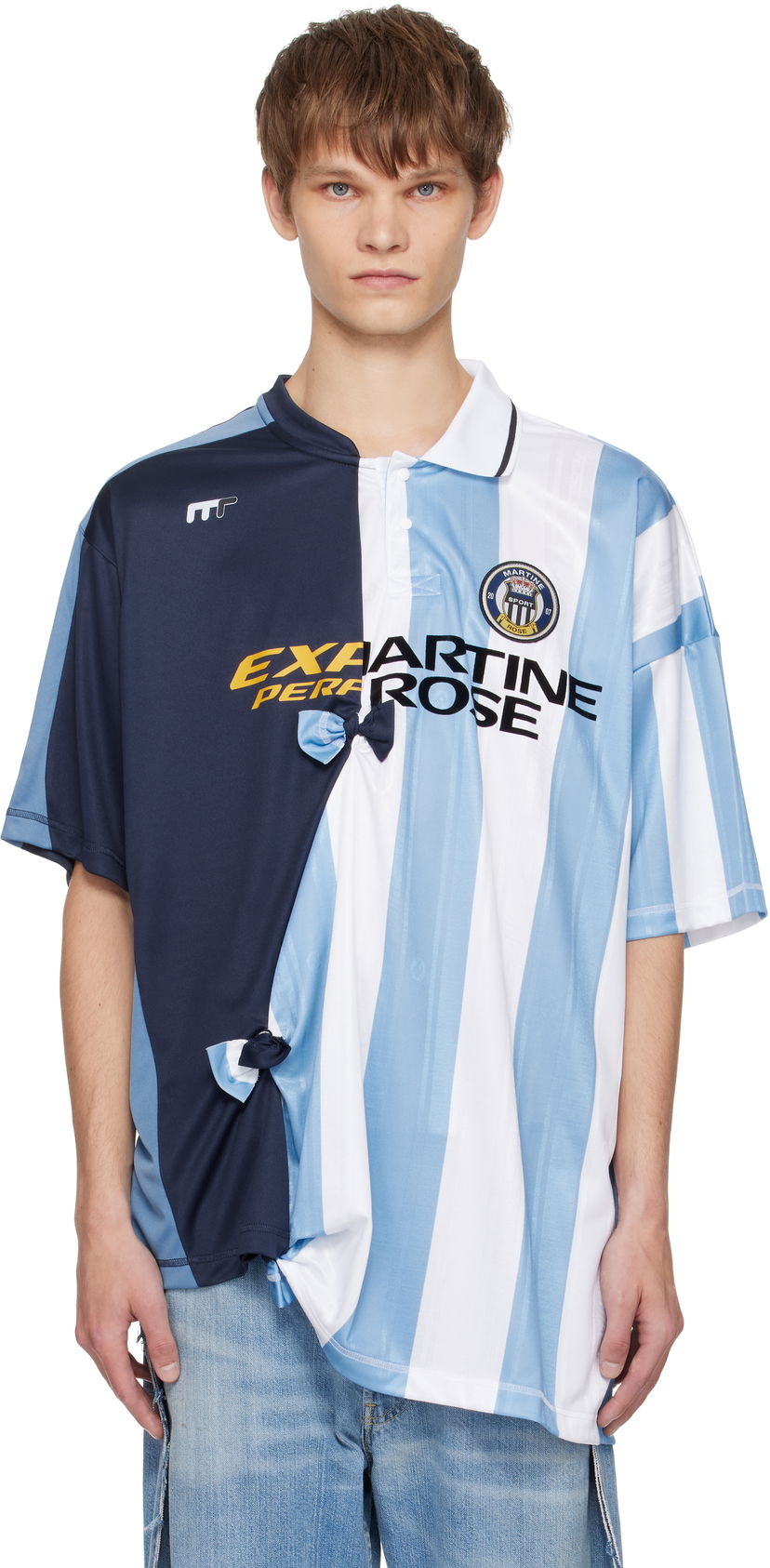 Футболка Martine Rose Martine Rose Collage Football T-Shirt Синій | 189JT14531