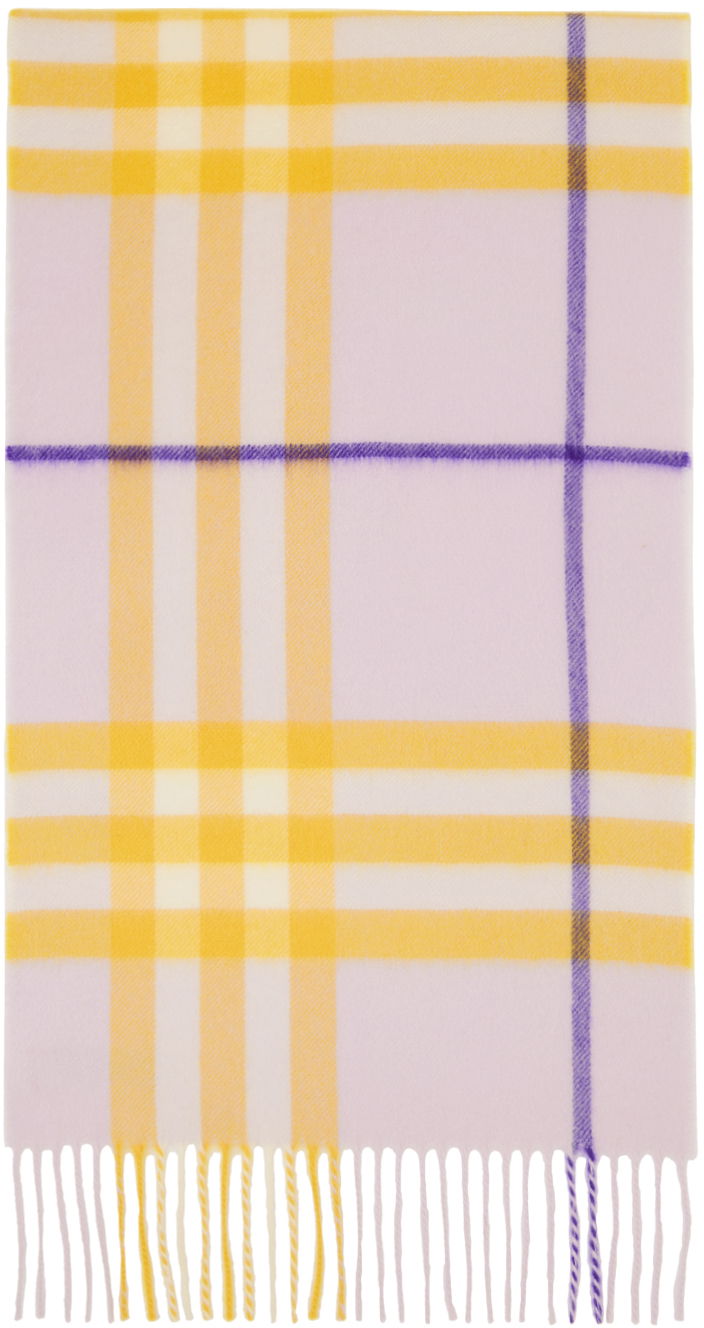 Шарф Burberry Check Cashmere Scarf Purple / Yellow Фіолетовий | 8079556