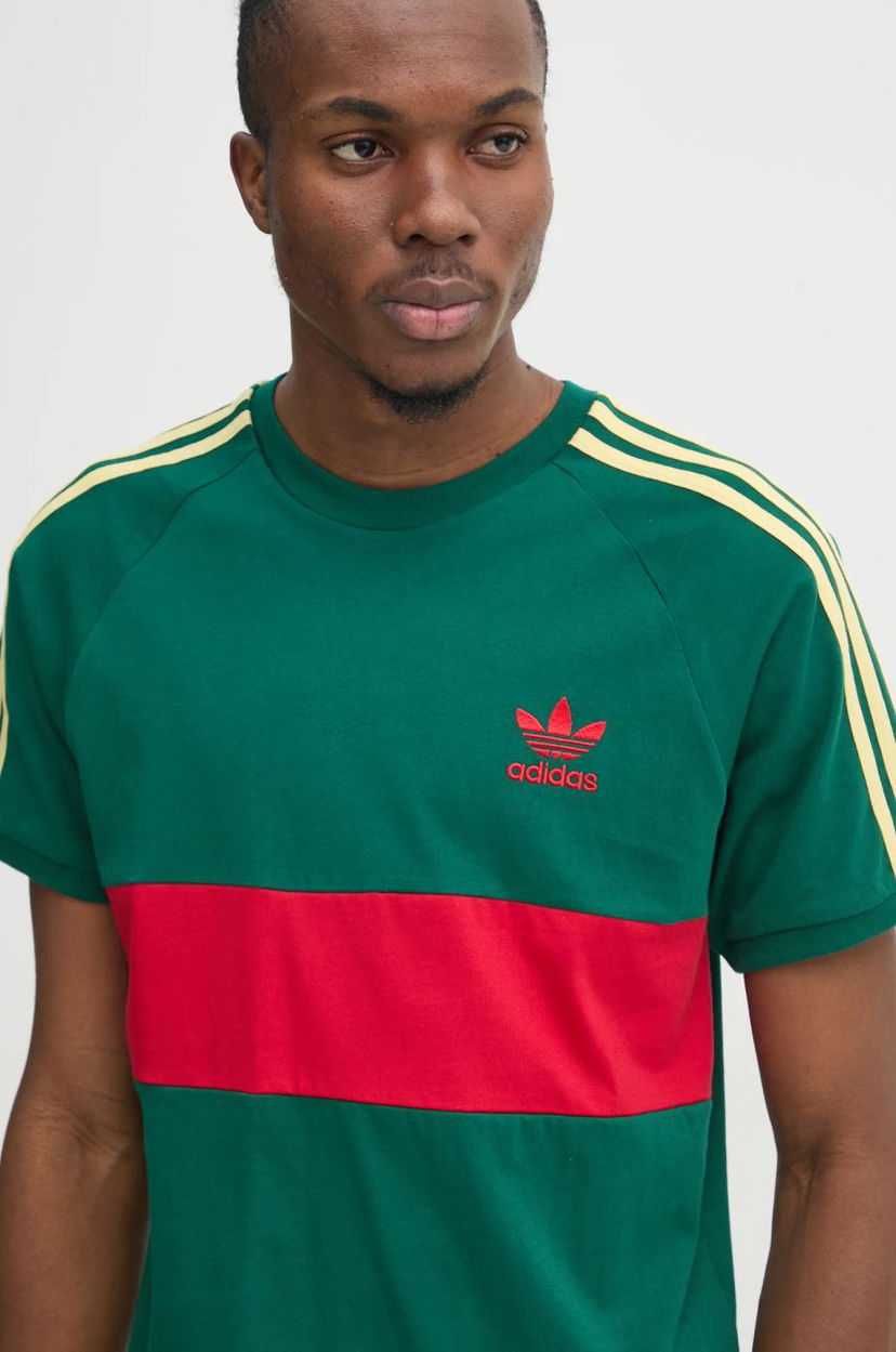 Футболка adidas Originals 3S Panel T-Shirt Зелений | JD4277