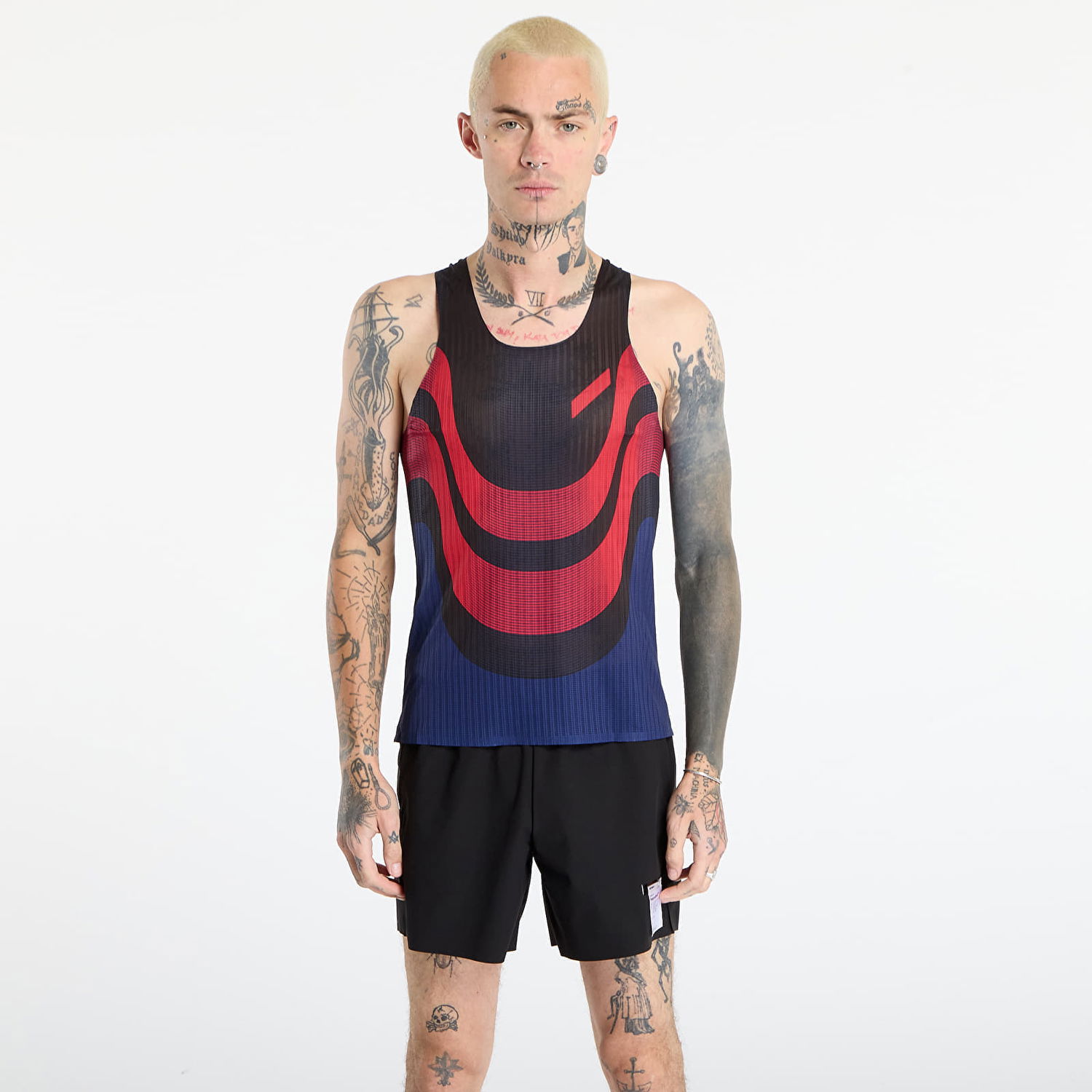 Безрукавка Soar Running Ribbed Race Vest with Curved Pattern Різнокольоровий | AW25-SV7M-BLK/RE, 0