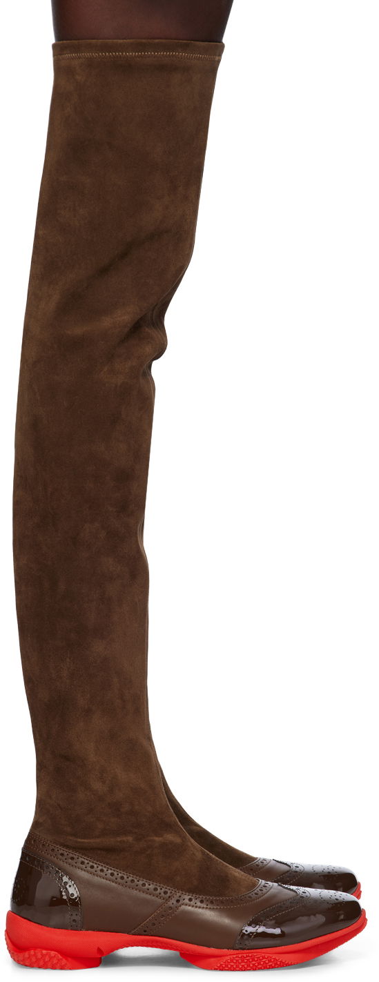 Кросівки та взуття KIKO KOSTADINOV Kiko Kostadinov Sonia Over-the-Knee Boots Коричневий | KKWAW24FT04-159