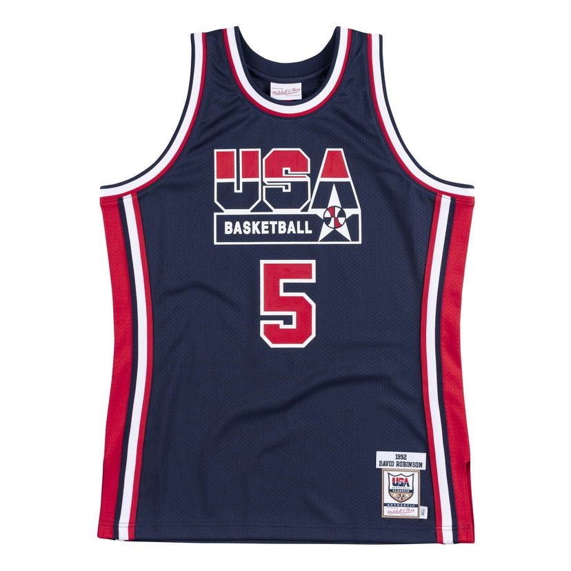 Джерсі Mitchell & Ness Team USA 1992 David Robinson Basketball Jersey Синій | AJY4GS18418-USANAVY92DRB
