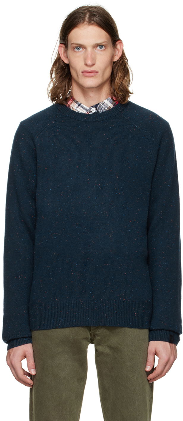 Cветр rag & bone Harlow Crewneck Sweater Синій | MBS22F030CC30