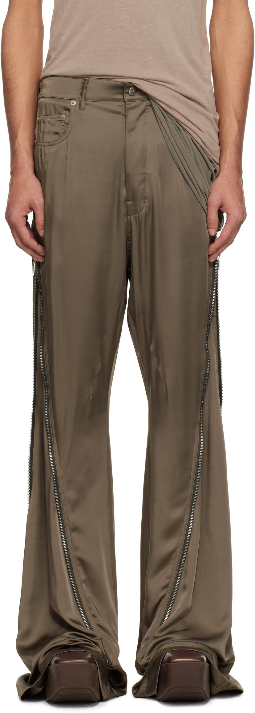 Штани Rick Owens Rick Owens Hollywood Bolan Banana Trousers Зелений | RR01E5343 SCH