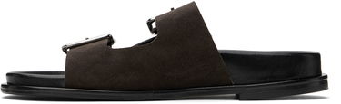 Догляд за взуттям Aeyde Aeyde Meena Suede Double Buckle Slides Коричневий | A11-FS-FOXR08FL174-SS25-953-022, 2