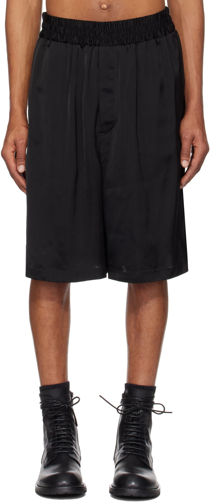Шорти Jil Sander Jil Sander Fluid Viscose Shorts чорний | J23KA0108_J65022