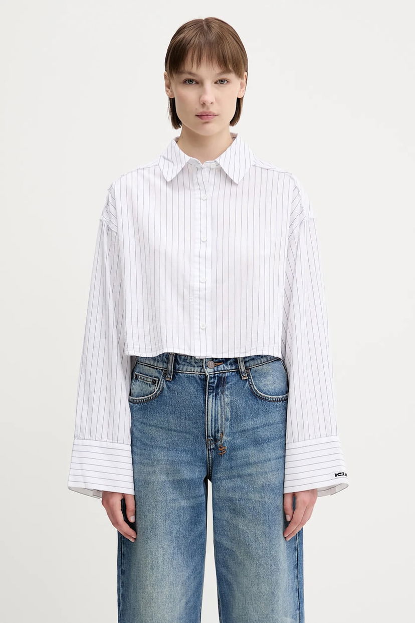 Сорочка Ksubi KSUBI Cropped Astra Relaxed Fit Shirt білий | WSP25SH004