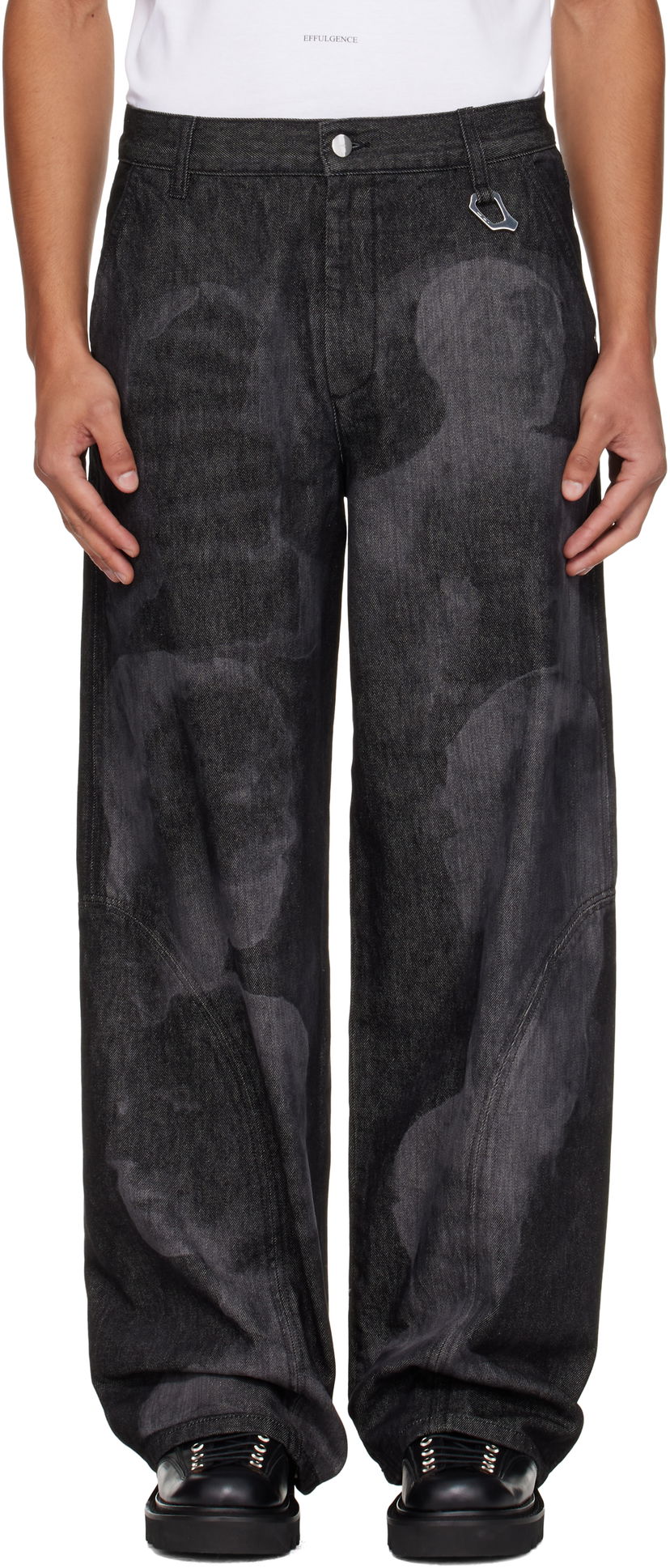 Джинси HELIOT EMIL HELIOT EMIL Basalt Wide-Leg Jeans чорний | AW25_M_10_189_BLK01_LSR
