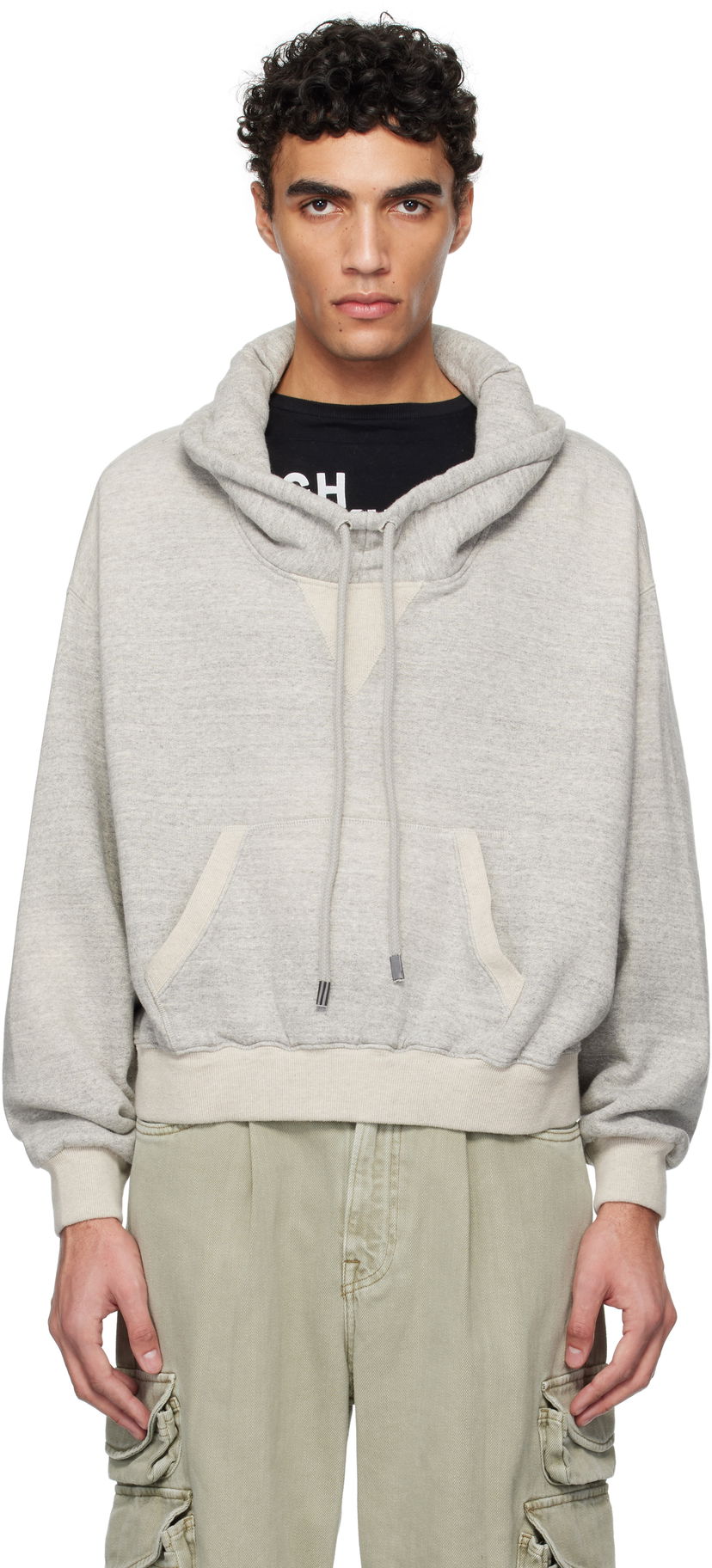 Світшоти R13 R13 Cropped Popover Sweatshirt Сірий | R13WK255-001BH