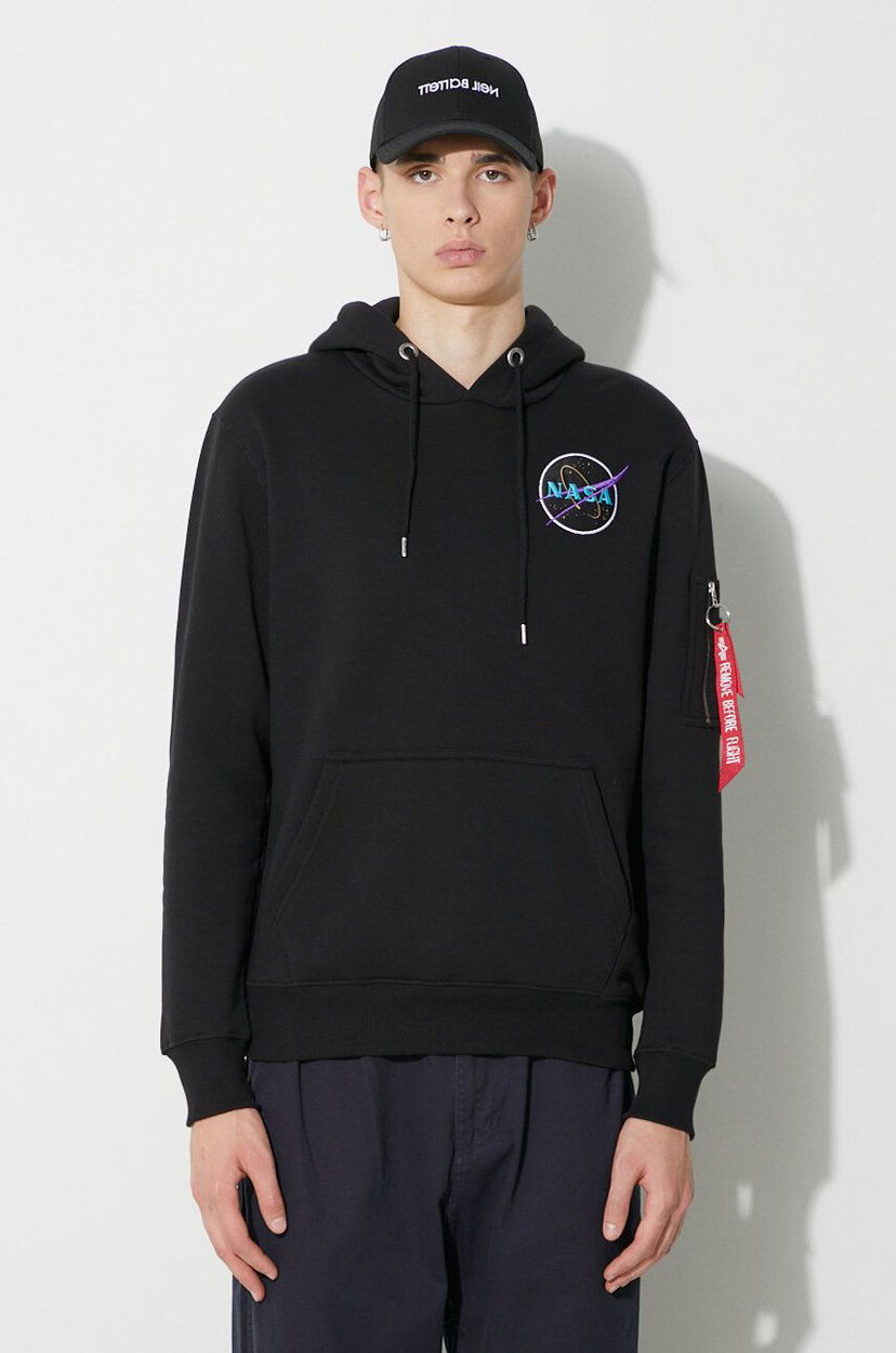 Світшоти Alpha Industries Industries Hoodie With Logo чорний | 108337.556
