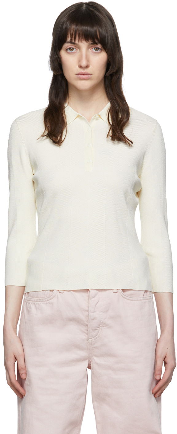 Сорочка поло rag & bone Pacey Knit Polo білий | WAS22P049WB49