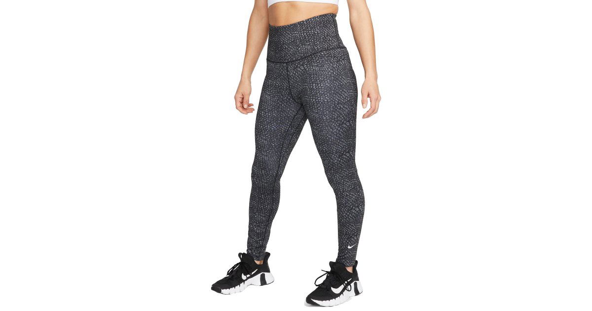 Легінси Nike One High-Waisted 7/8 Printed Leggings чорний | dx0162-010, 1