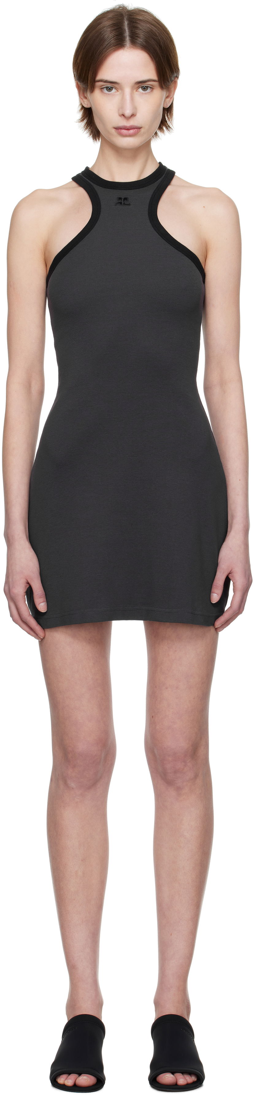 плаття Courrèges Courrèges Scuba Mini Dress Сірий | 125JRO577JS0203