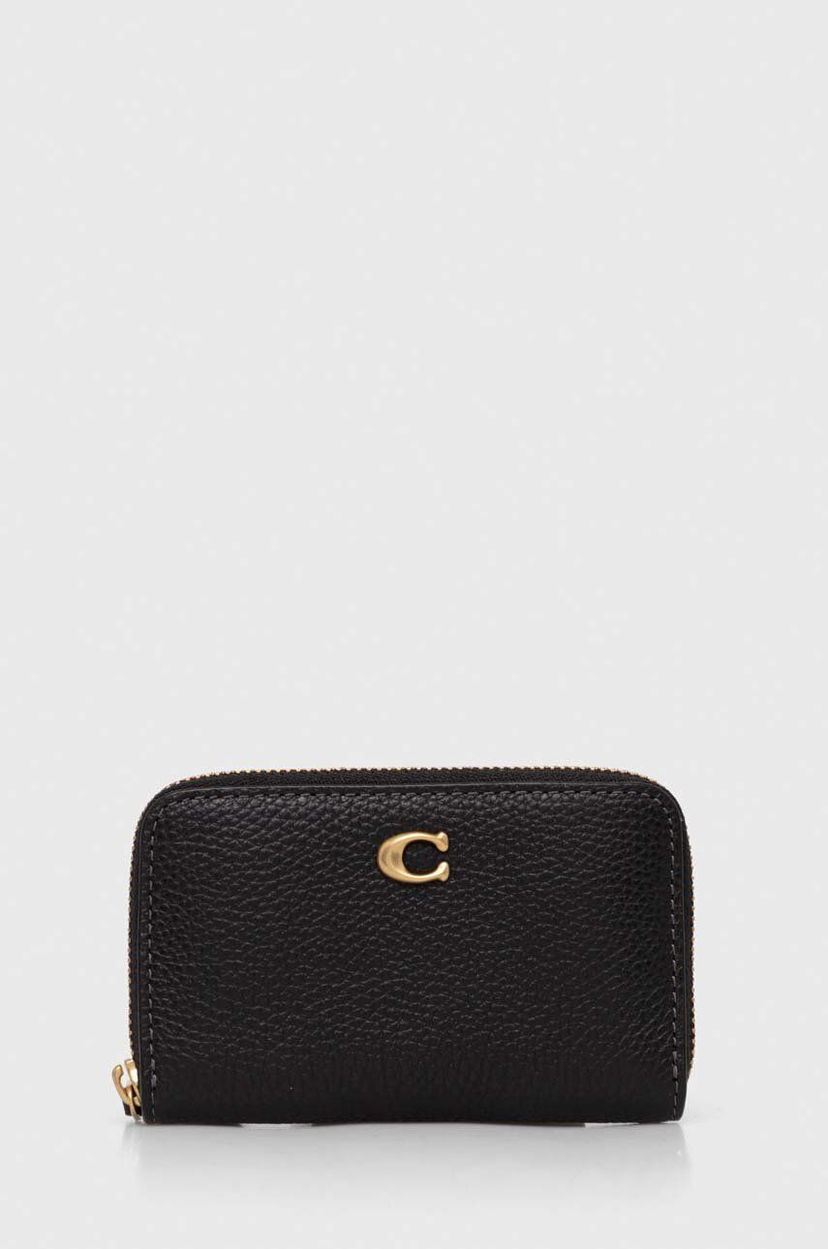 Гаманець Coach Leather Wallet чорний | CR551