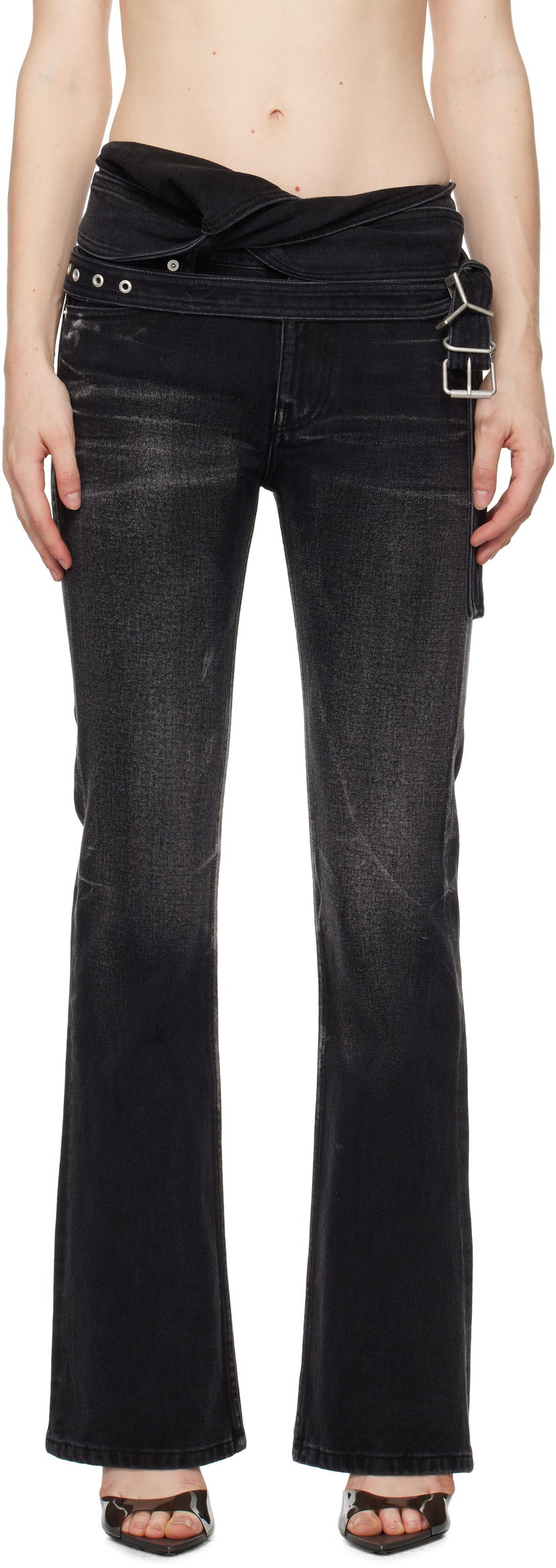 Джинси Y/PROJECT Wrap Belt Black Jeans чорний | 107PA006