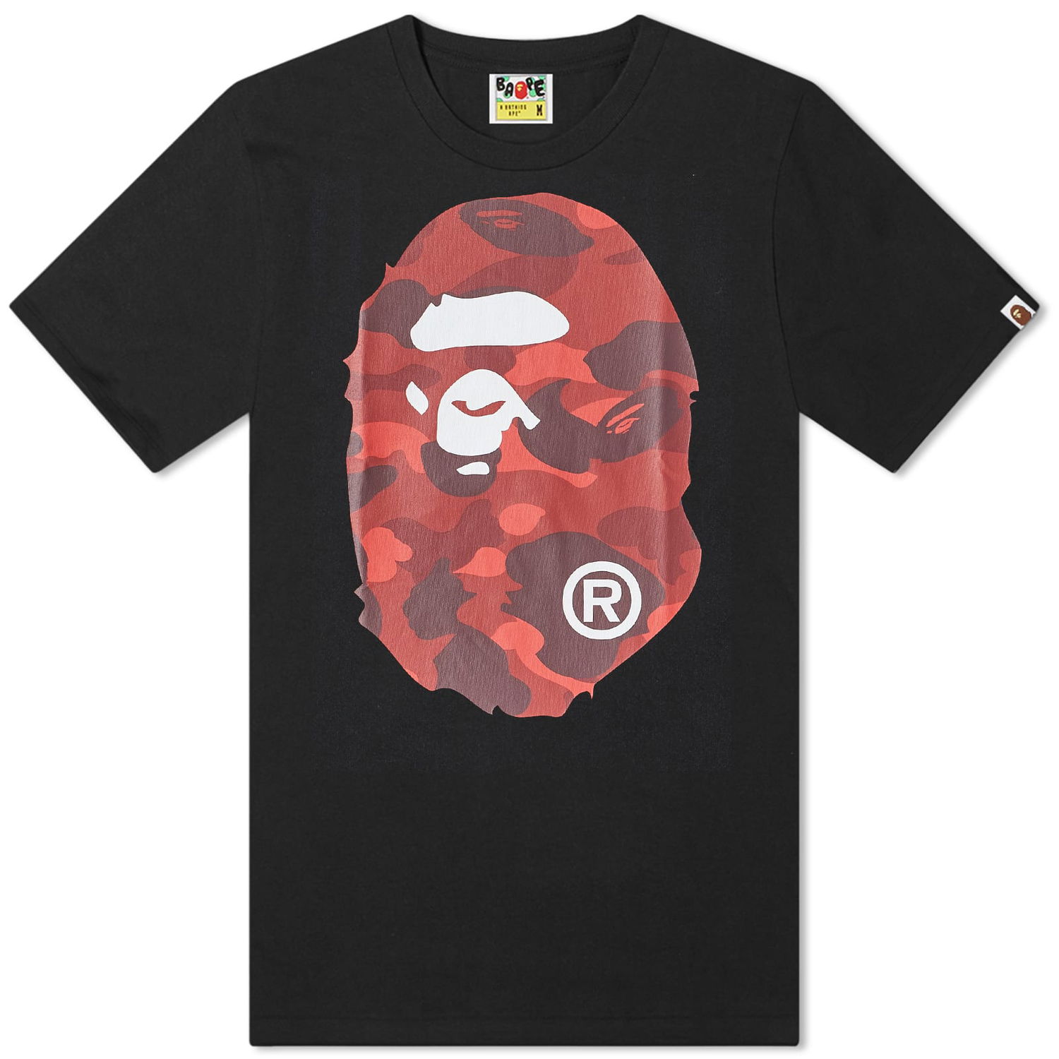 Футболка BAPE Colour Camo Big Ape Head T-Shirt Black/Red чорний | 001TEJ301015M-BLKRED, 0