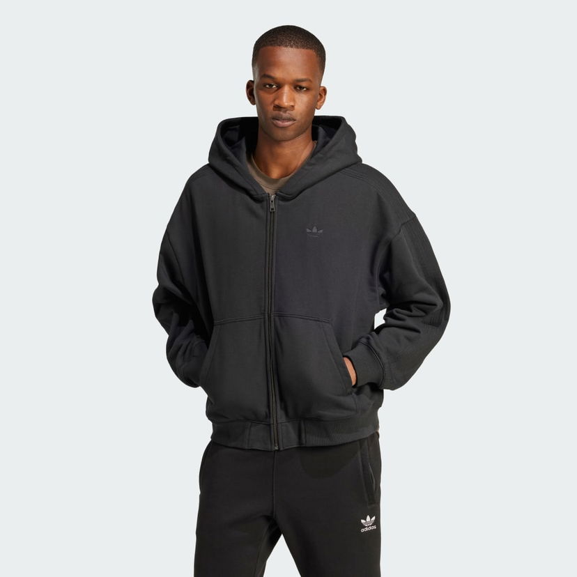 Світшоти adidas Performance Essentials Full-Zip Fleece Hoodie чорний | JC9579