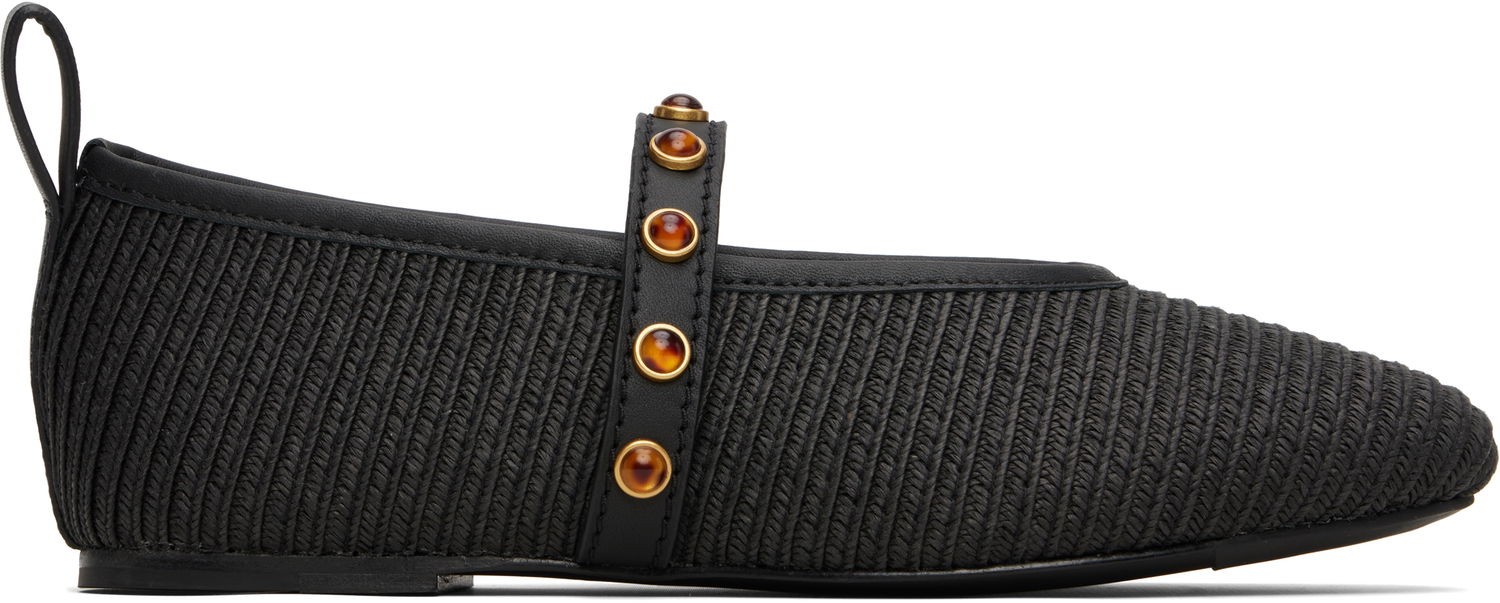 плаття rag & bone rag & bone Spire Straw Mary Jane Ballerina Flats чорний | WFF25PF1003ST3, 0