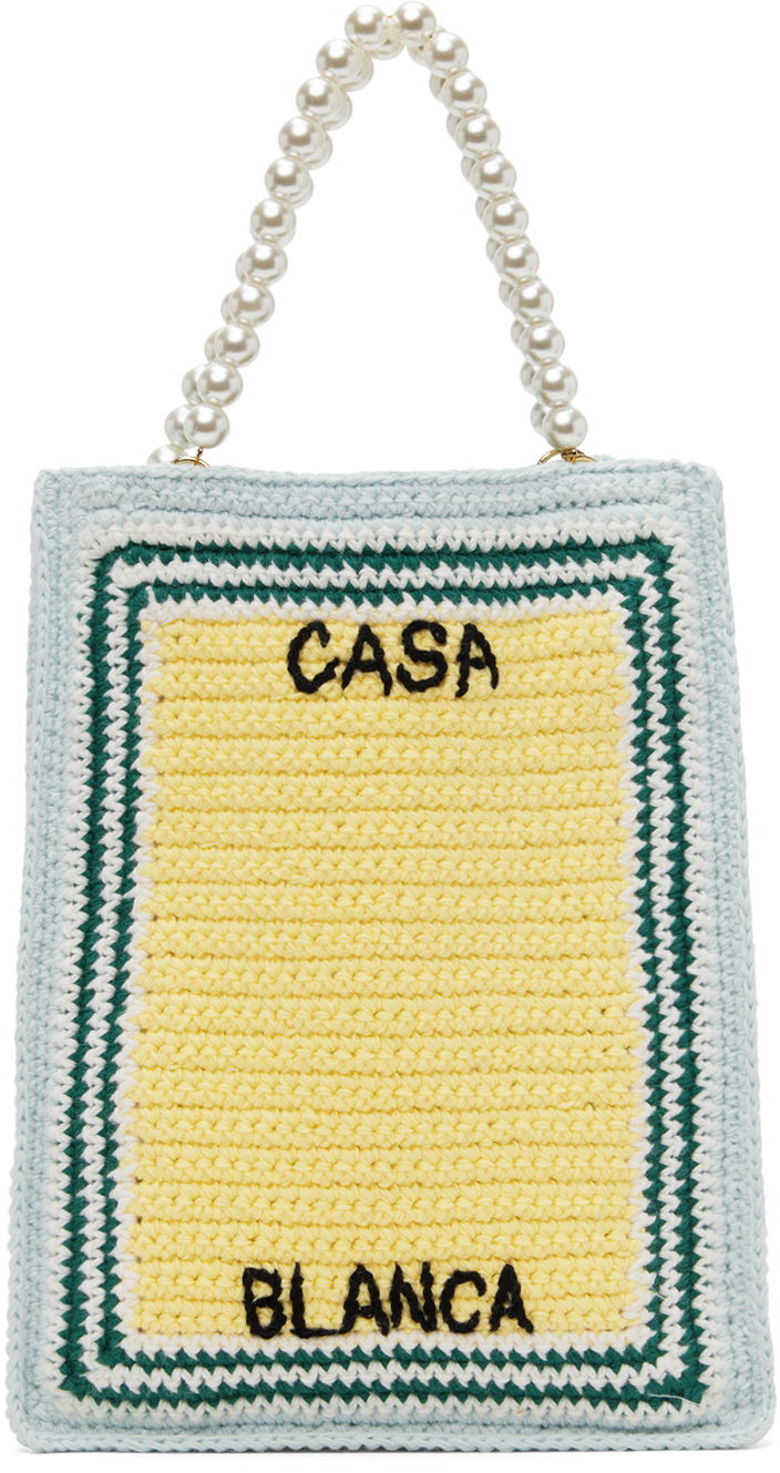 сумка-тоут Casablanca Mini Crochet Tote Bag Жовтий | APS24-BAG-094-01