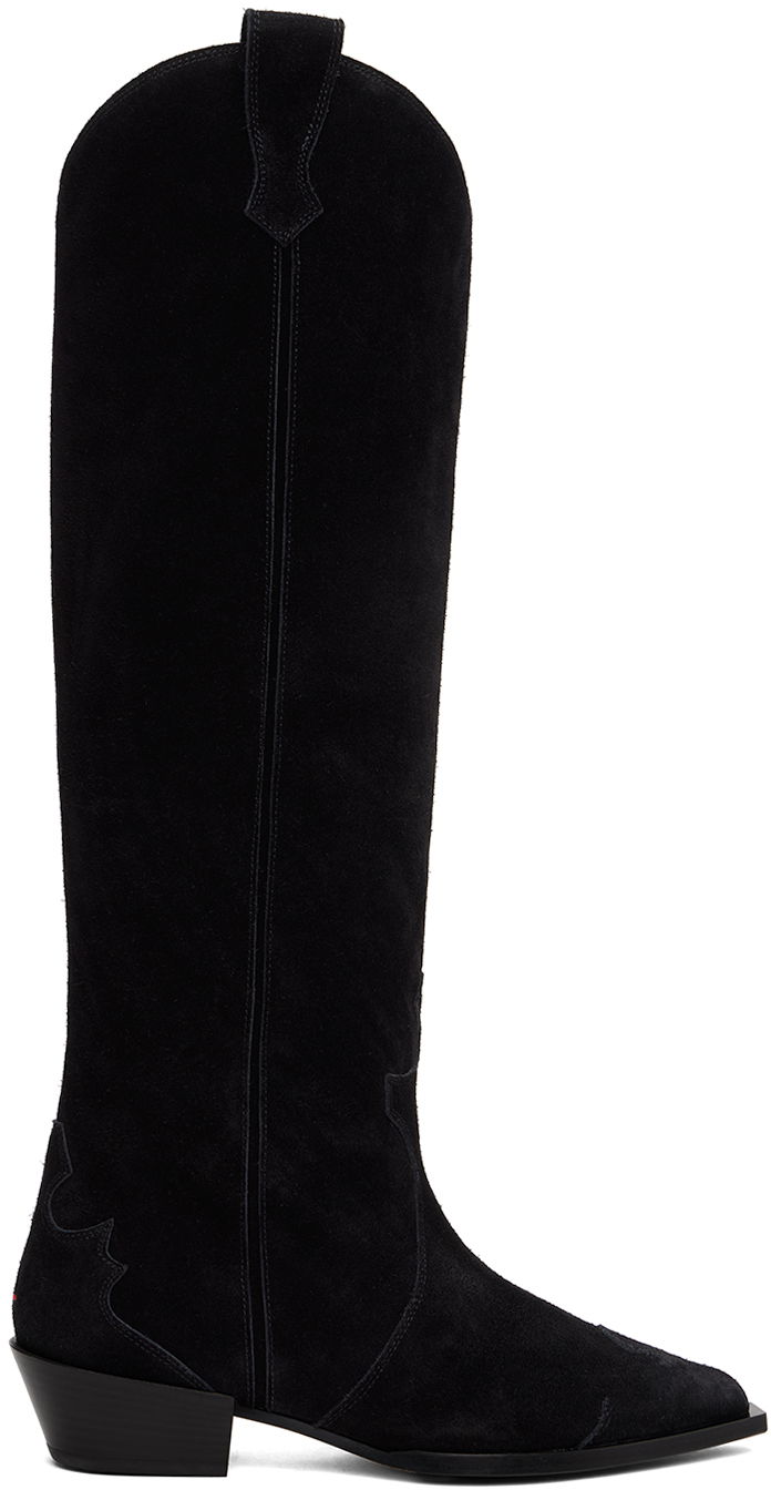 Одяг Aeyde Aeyde Aruna Suede Cowboy Tall Boots чорний | A11-KB-ARUP40CH-223-800-022