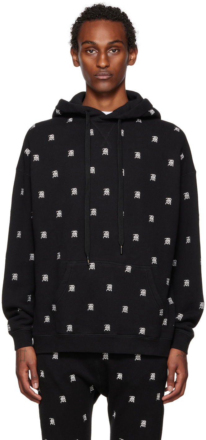 Світшоти R13 R13 Allover Print Hoodie чорний | R13WK005-K072A