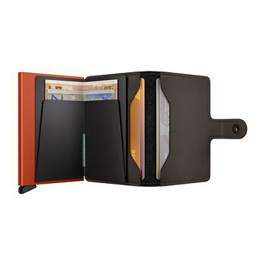 Гаманець Secrid Miniwallet - Matte - Truffle & Orange чорний | MM-Truffle-Orange, 3