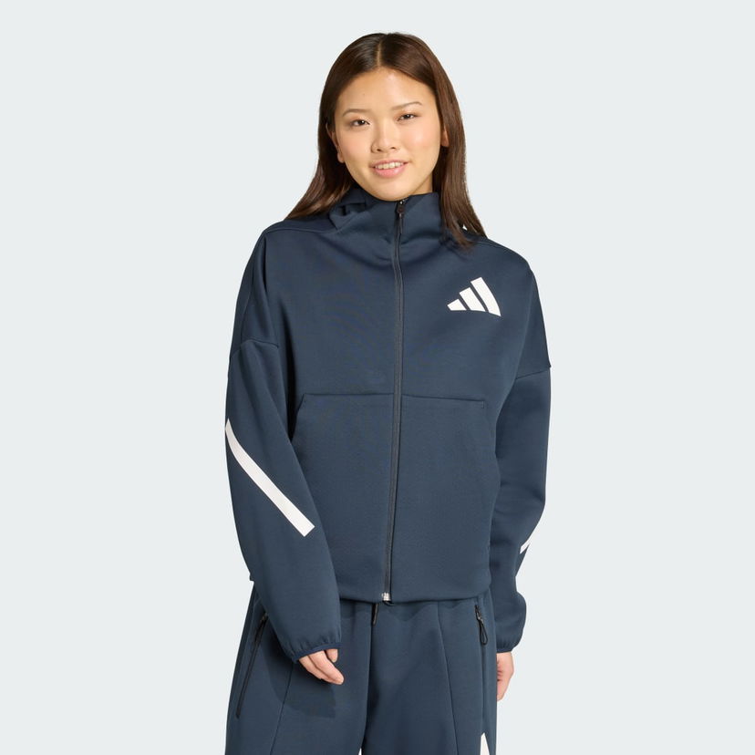 Світшоти adidas Performance Z.N.E. Full-Zip Hoodie темно-синій | JW5320
