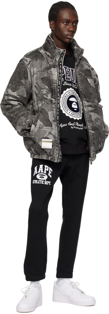 Пуховик AAPE by A Bathing Ape AAPE by A Bathing Ape Graphic Print Down Jacket Сірий | AAPDNM7606XXLBKX, 3
