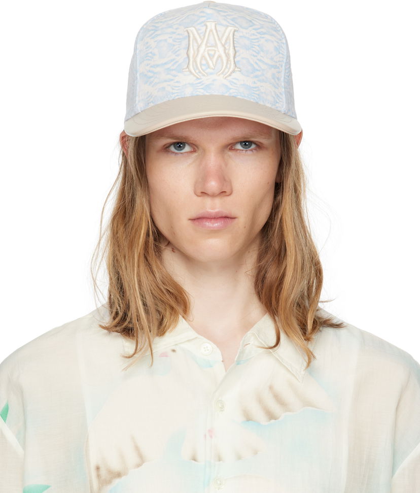 Кепка AMIRI AMIRI MA Leather Brim Denim Cap Синій | AMHACP1066