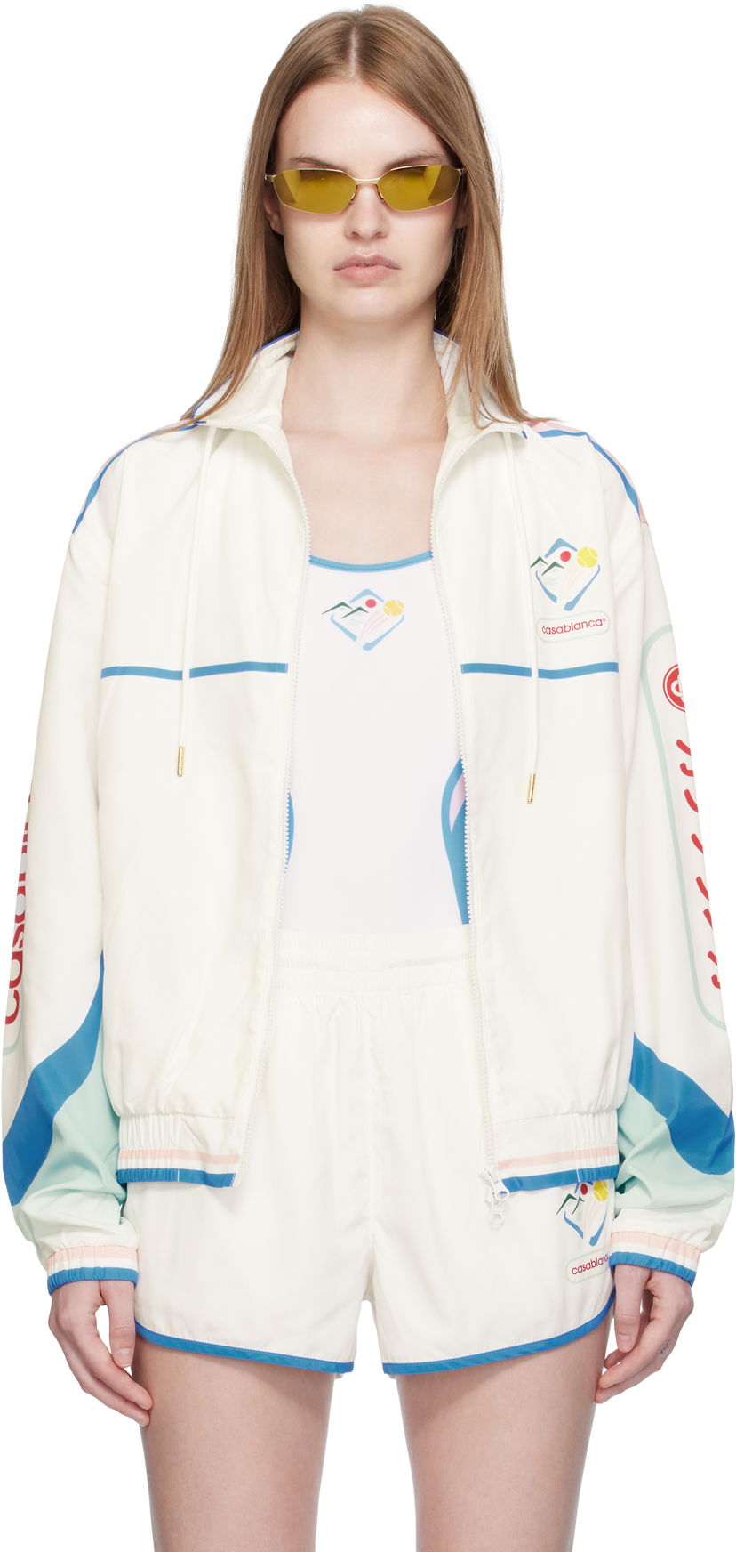 Вітровка Casablanca Casablanca Casa Sportif Windbreaker Jacket білий | U-WPF25-JK-033-01